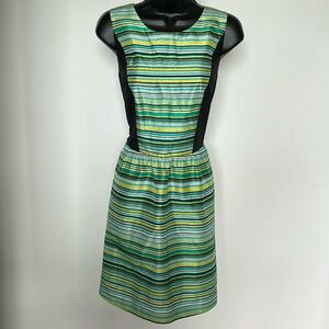 KENSIE Striped A-line Dress Womens Size Large